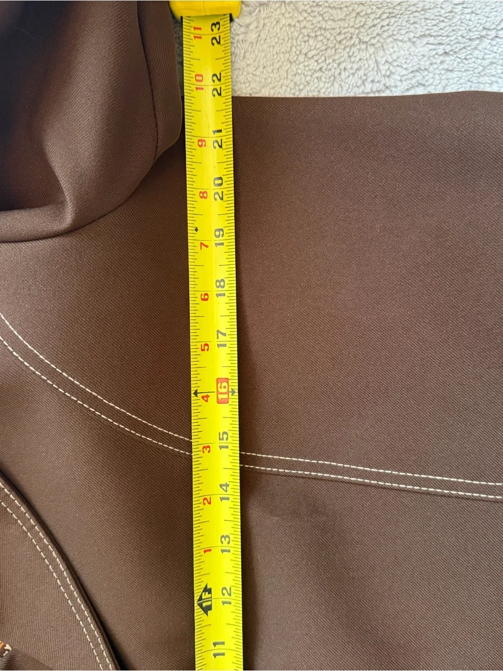 Vintage 70s Sears Sportswear Brown Western‎ Leisure Jacket Contrast Stitch 40